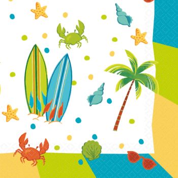 16 Șervețele Surf Party