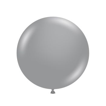 2 Baloane Latex Jumbo Tuftex Metallic Silver 60 cm