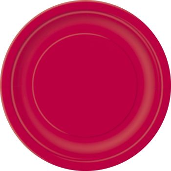 20 farfurii rosii - 17 cm