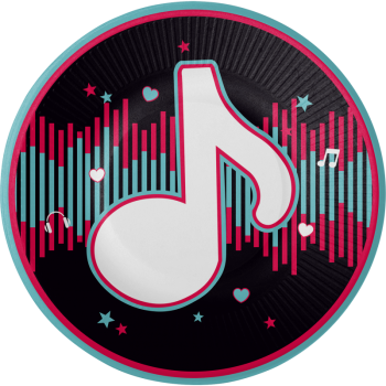 8 farfurii Dance Party - 23 cm