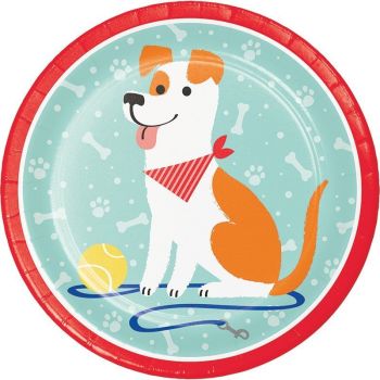 8 farfurii Dog party 23 cm