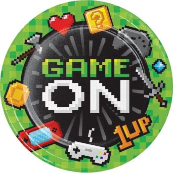 8 farfurii Gaming party 23 cm