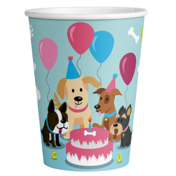 8 pahare Dog party