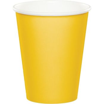 8 pahare Yellow - 266 ml