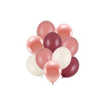 Baloane Roz Pastel și Sidefate - Set de 10