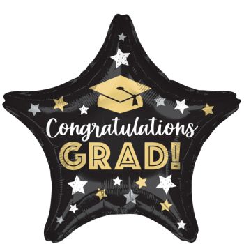 Balon folie Stea Congratulation Grad!