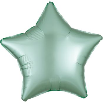 Balon folie stea verde mentă - 48 cm