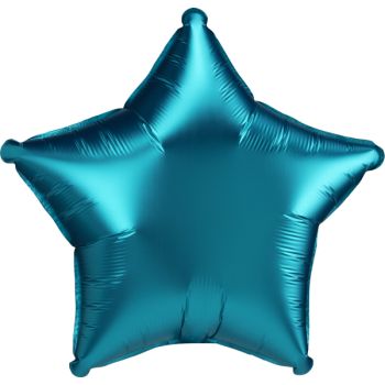 Balon Stea Aqua Satinat - 48 cm