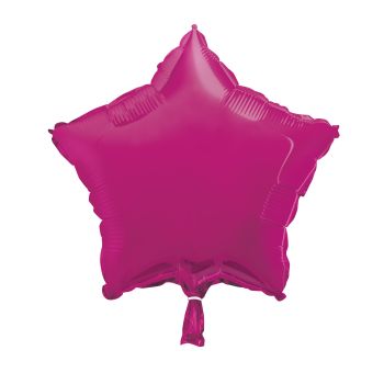 Balon stea fuchsia 45 cm