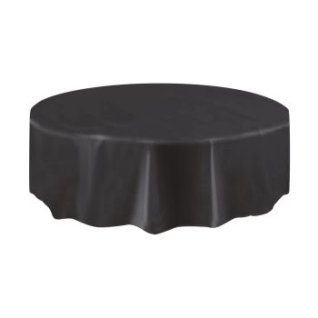 Față de Masă Rotundă Neagră 213 cm
