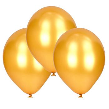 100 Baloane aurii metalizate Gemar - 25 cm