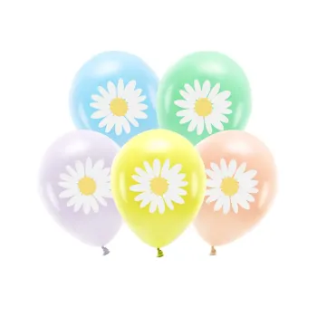 5 baloane pastel cu margarete
