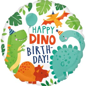 Balon Dino Happy Birthday 43 cm