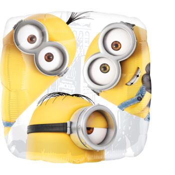 Balon folie patrat Minions 45 cm