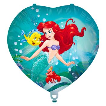 Balon inima folie Ariel 45 cm