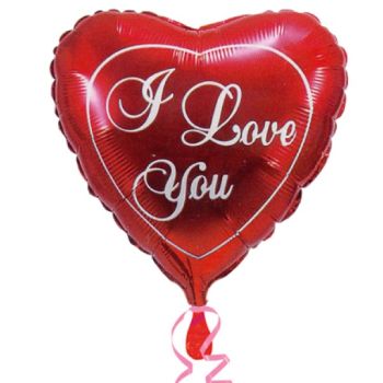 Balon inima I Love You 45 cm