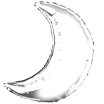 Balon urias argintiu metalizat semiluna 60 cm