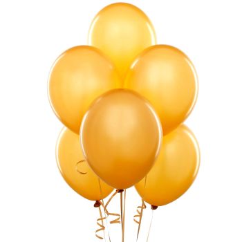 100 Baloane latex aurii Decohelium Metallic - 27 cm
