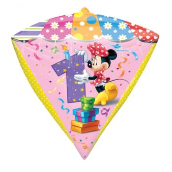 Balon folie Diamondz Minnie cifra 1 - 43 cm