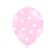 10 baloane roz pastel cu buline albe si elefant - 30 cm