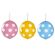 3 Baloane punch balls pastelate cu buline - 45 cm