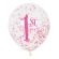 6 Baloane First Birthday roz - 30.5 cm