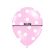 10 baloane roz pastel cu buline albe 30 cm