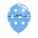 5 baloane bleu din latex cu buline albe