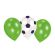 6 baloane fotbal verde - alb 22 cm