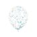 6 baloane transparente cu confetti bleu - 30.5 cm