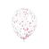 6 baloane transparente cu confetti roz - 30.5 cm
