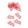 Confetti Merry Christmas rosii