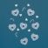 Confetti metalice inimioare albe