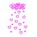 Confetti metalice inimioare mov