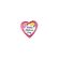 Mini balon inimă cu flori Happy Mother's Day- 10 cm
