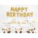 Baloane Happy Birthday aurii - 340x35cm