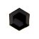 6 Farfurii Hexagonale Negre 23 cm