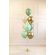 10 Baloane Verde Pastel cu Auriu