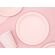 6 Farfurii Roz cu Buline Aurii 18 cm