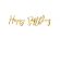 Banner auriu Happy Birthday