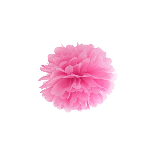Pompon roz inchis 25 cm