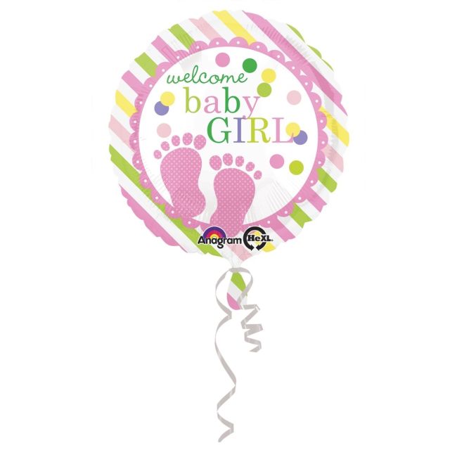 Balon folie Welcome Baby Girl 45 cm