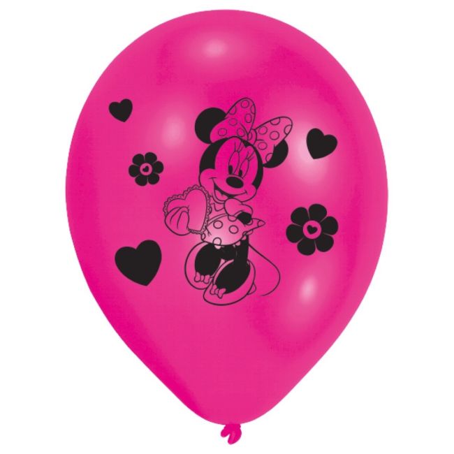 10 baloane latex Minnie Mouse 25 cm