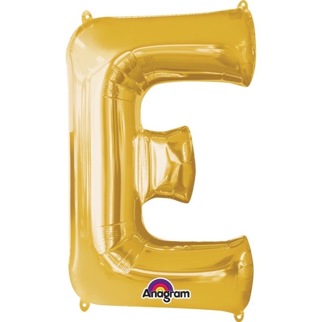 Balon mini folie auriu litera E 20x33 cm