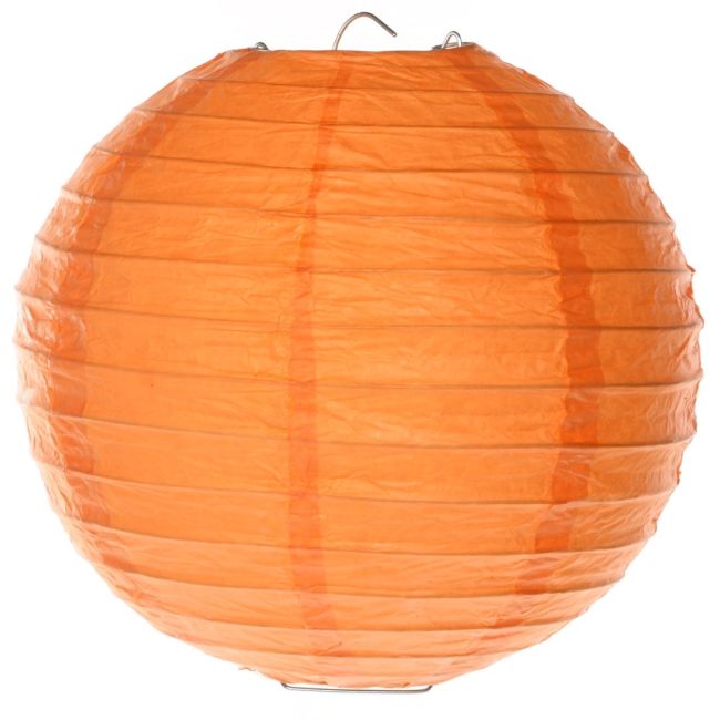 Lampion rotund portocaliu 20 cm