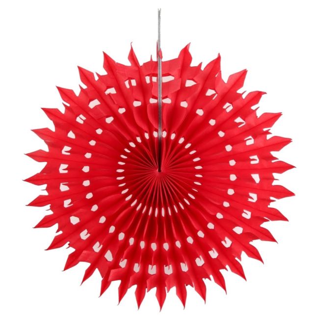 Decoratiune rotunda rosie 20 cm