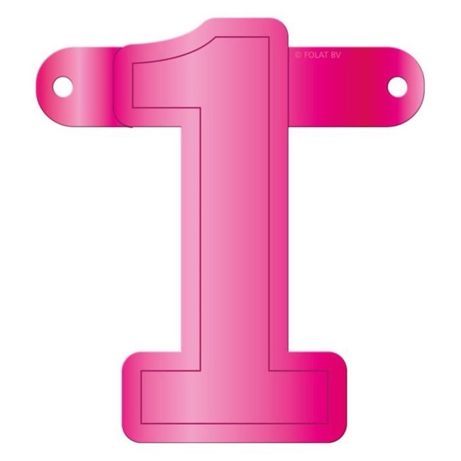 Cifra 1 magenta pentru banner
