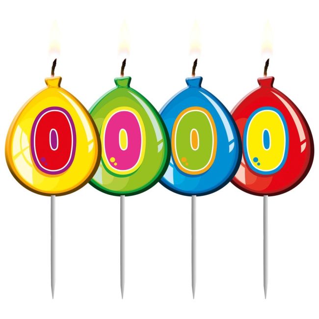 Lumanare balon cifra 0