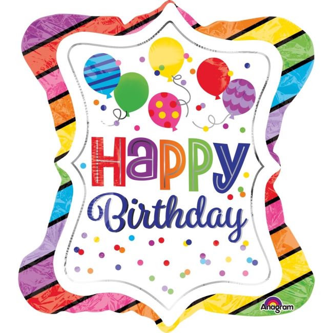 Balon Happy Birthday 60 x 68 cm