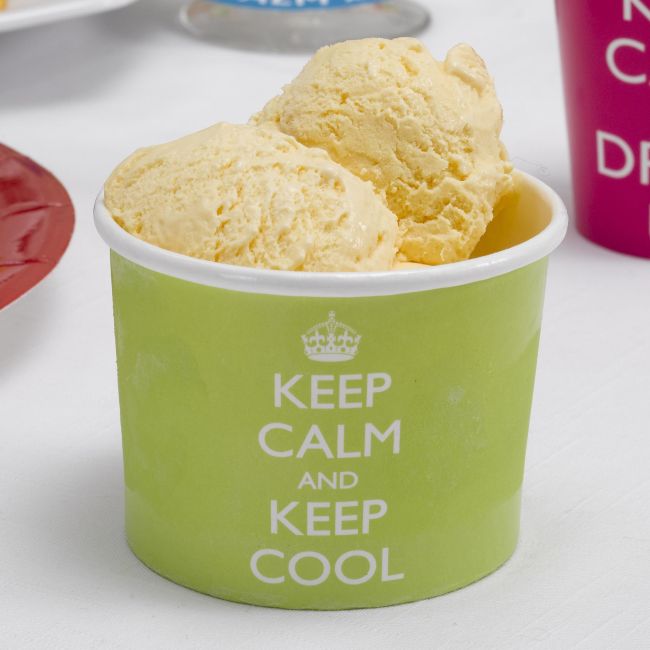 Cutii Keep Calm pentru gustari sau inghetata - 8 buc